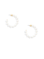 Classic Pearl Hoop Earrings