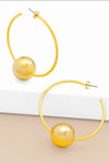 Gold Bead Hoop Earrings