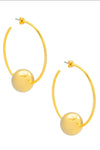 Gold Bead Hoop Earrings