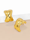 Puffy Criss Cross Stud Earrings