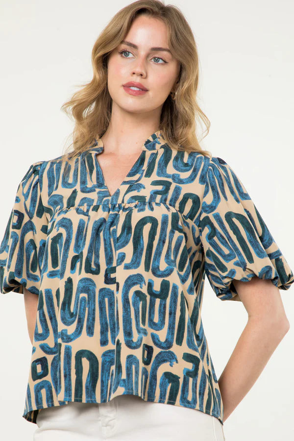 Think It Through Puff Sleeve Top