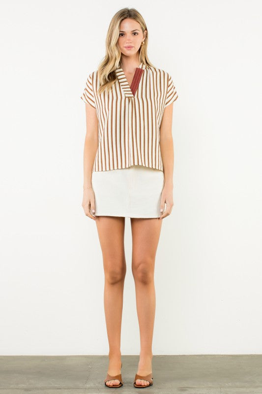 Go Fall In Love Top in Brown