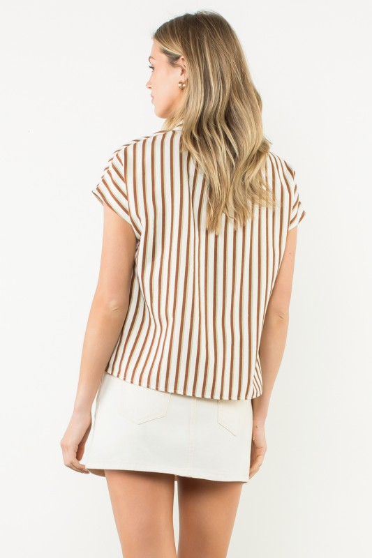 Go Fall In Love Top in Brown