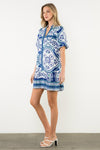 Paloma Puff Sleeve Print Dress