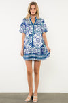 Paloma Puff Sleeve Print Dress