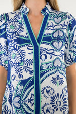 Paloma Puff Sleeve Print Dress