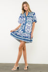 Paloma Puff Sleeve Print Dress