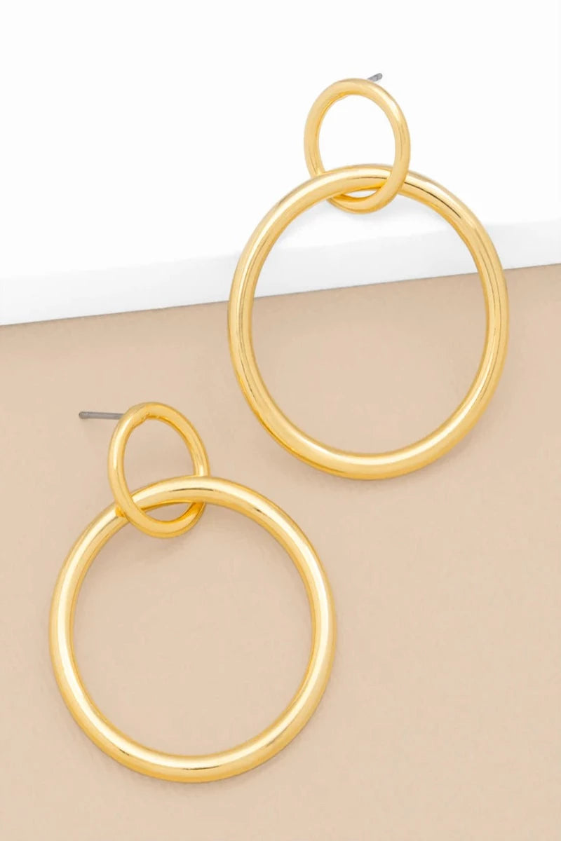 Cocktail Club Double Hoop Earrings