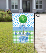 Welcome Topiary - Garden Flag