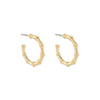 Small Gold Bamboo Hoops