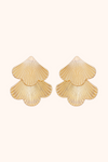 Gold Ginko Earrings