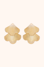 Gold Ginko Earrings