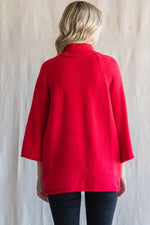 Mountain Travels Sweater in Red