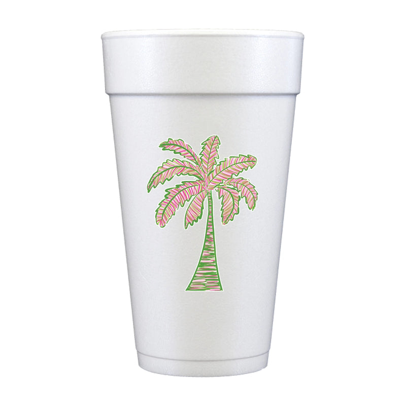 Happy Palm Tree Full Color Foam Cups