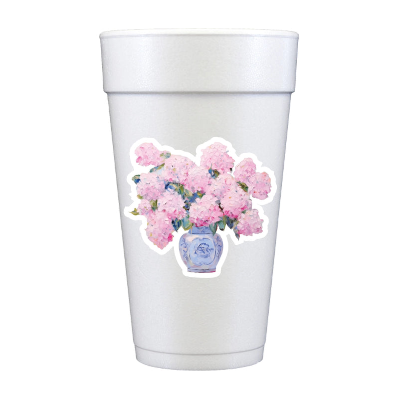 Hydrangea Flower Pot Full Color Foam Cups