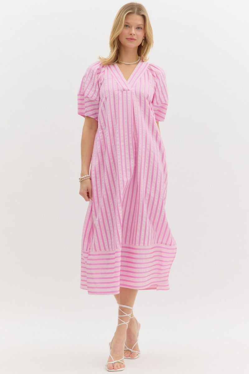 Always The One Midi Dress in Pink