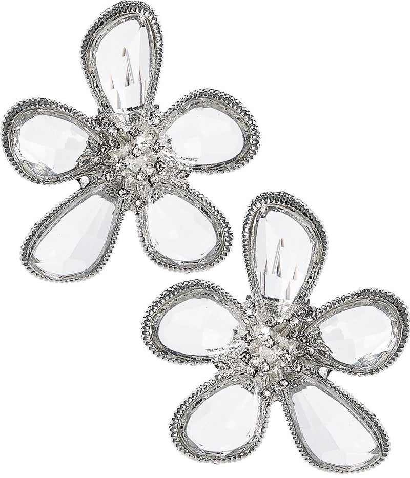 Sonja Floral Stud Earrings in Silver