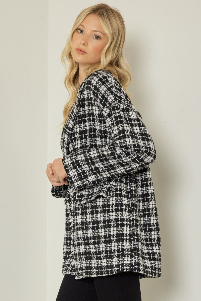 Weekend Travels Plaid Tweed Jacket