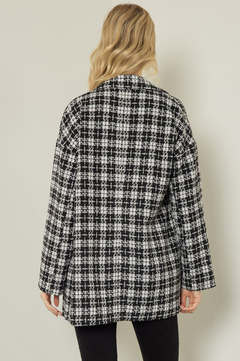 Weekend Travels Plaid Tweed Jacket