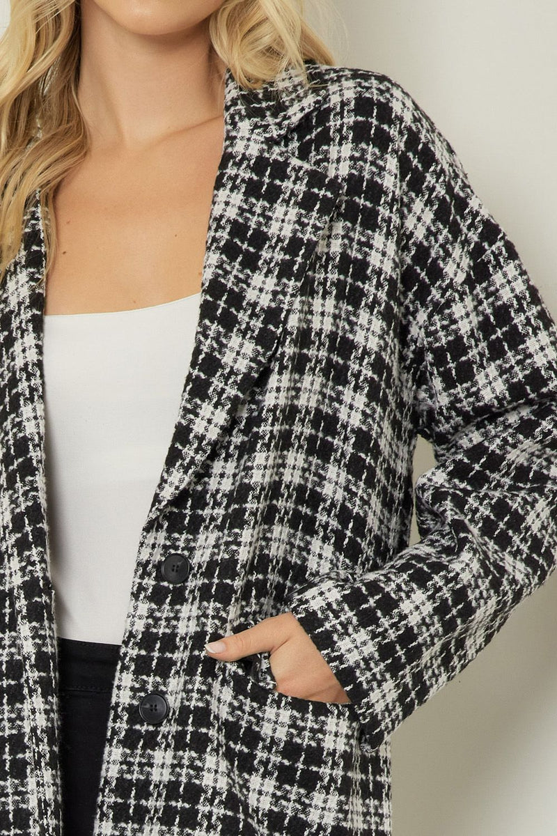 Weekend Travels Plaid Tweed Jacket