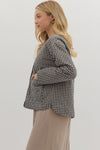 The Emma Gingham Jacket in Black