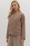 The Emma Gingham Jacket in Brown