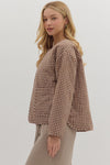 The Emma Gingham Jacket in Brown