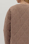 The Emma Gingham Jacket in Brown