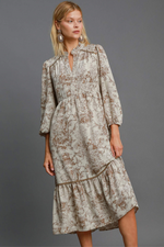 Let You Know Midi Dress in Brown