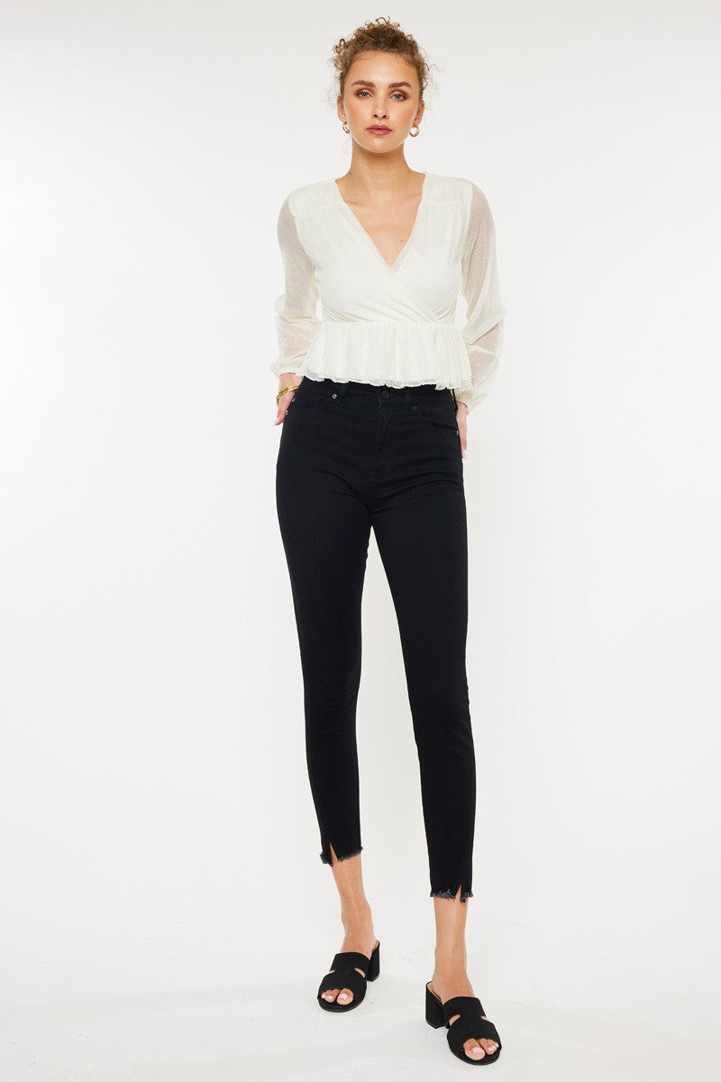 Black Kan Can Frayed Hem Jeans