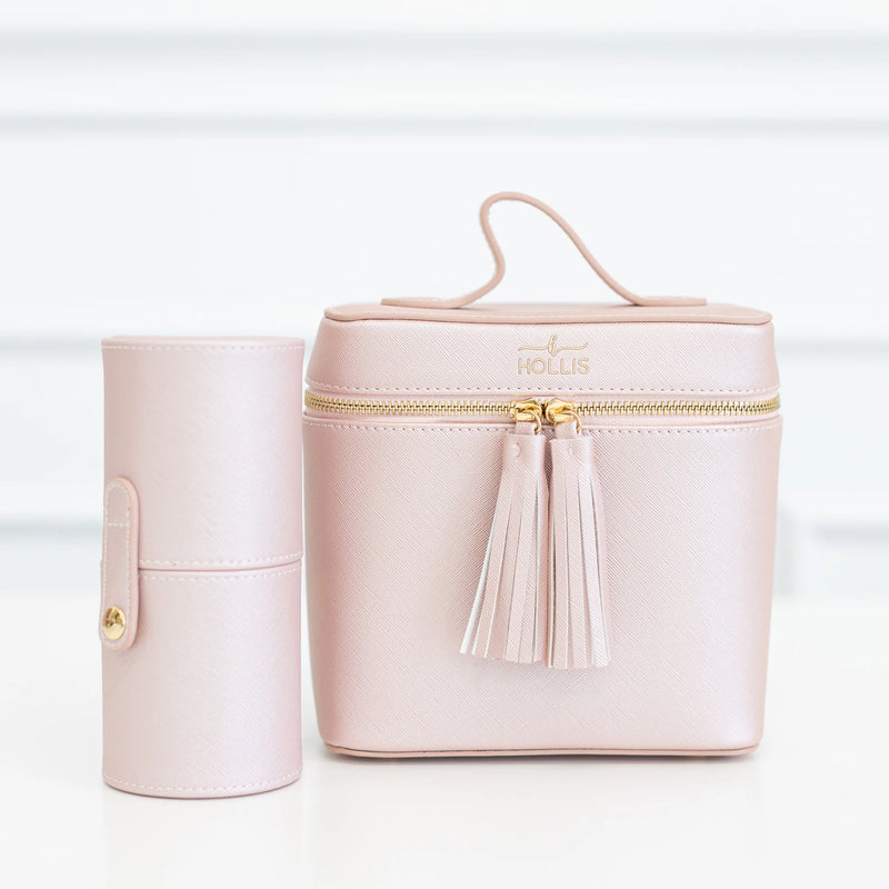 Hollis Mini Lux Makeup Case - Blush