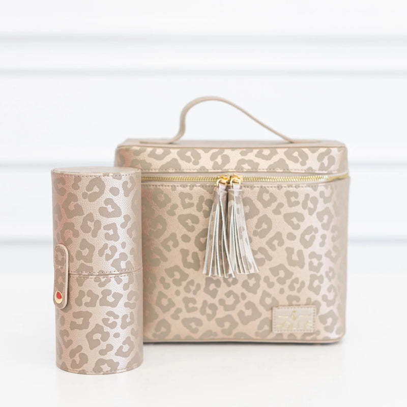 Hollis Lux Makeup Case - Leopard