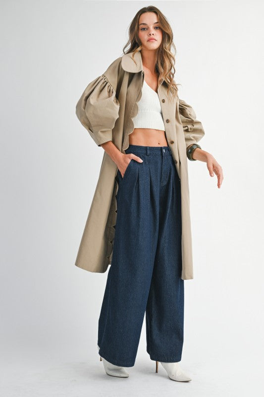 Nothing But Chic Scalloped Trench Coat