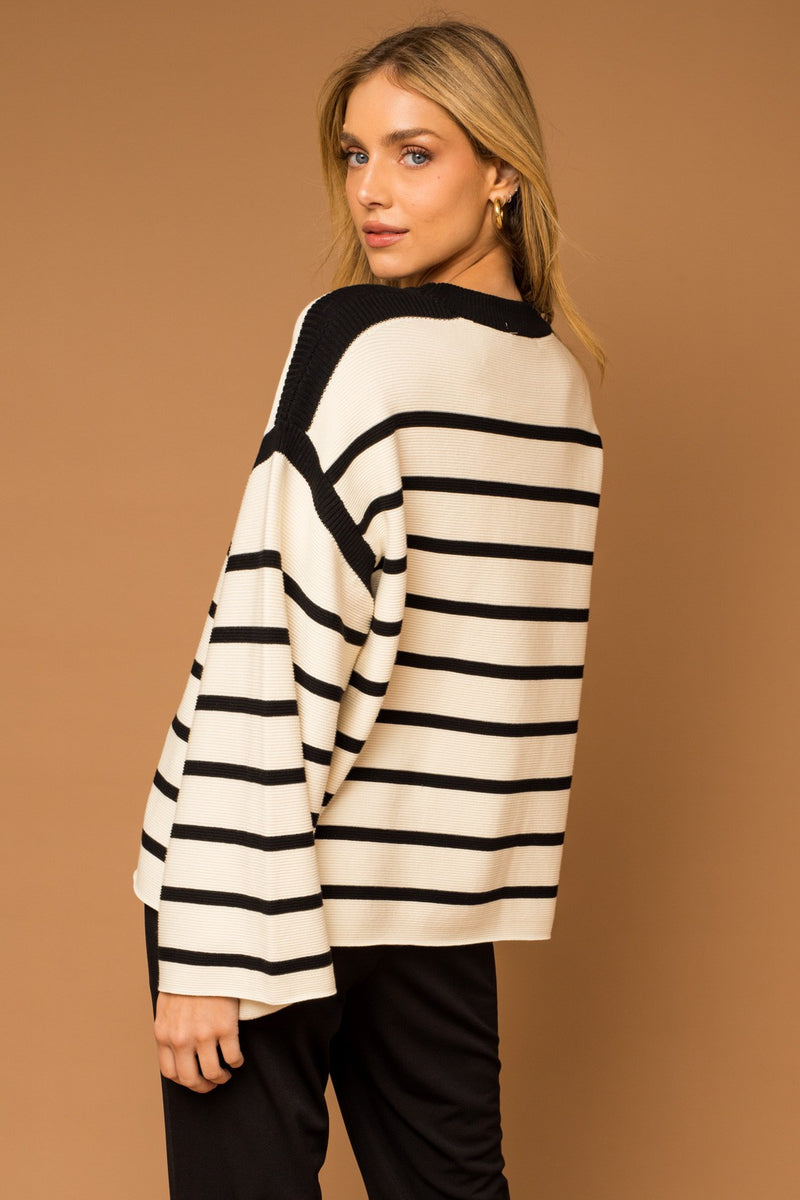 Sonoma Valley Sweater In Cream/Black