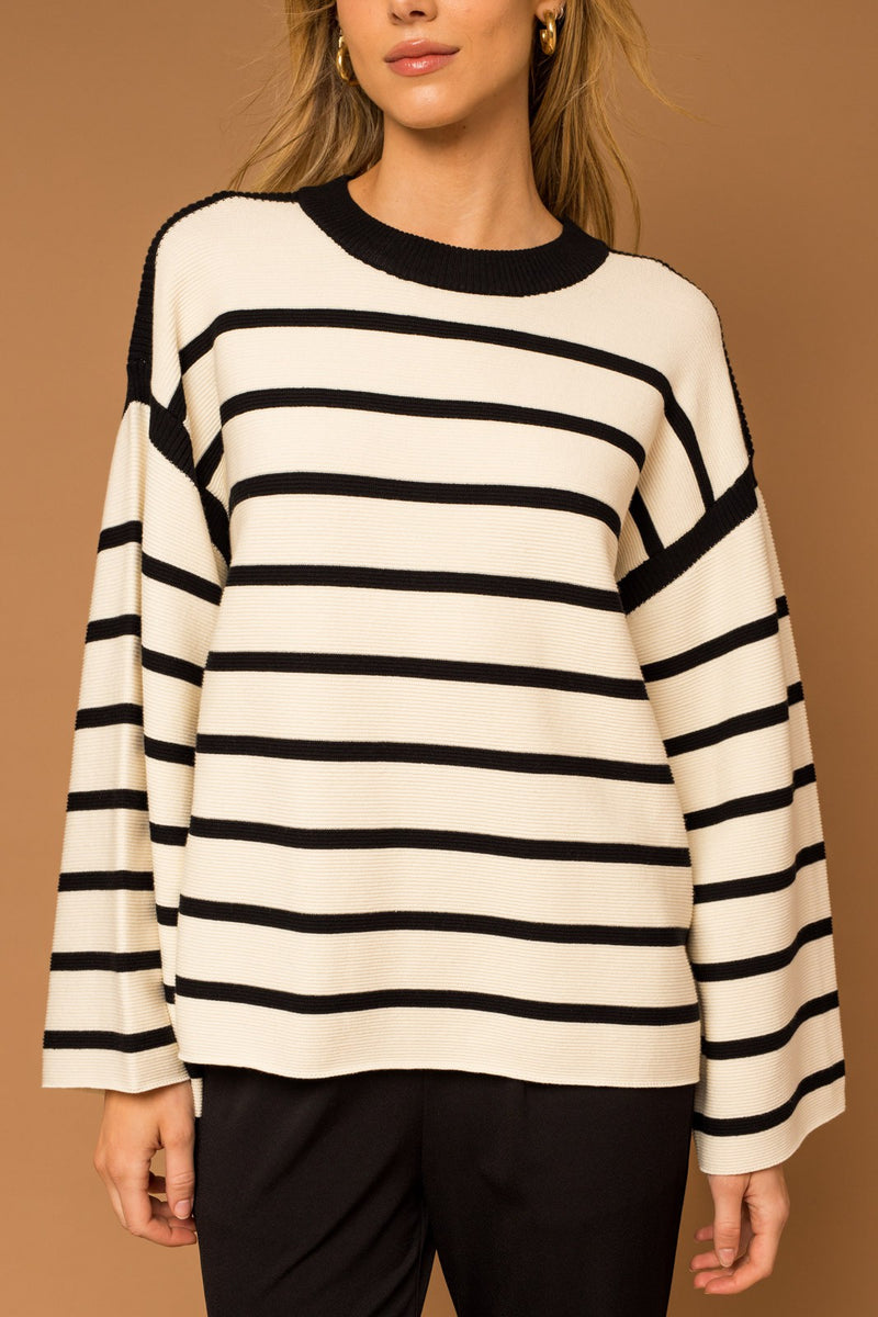 Sonoma Valley Sweater In Cream/Black