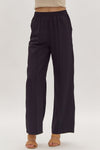 Take A Walk Wide Leg Trousers in Black