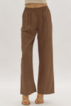 Take A Walk Wide Leg Trousers in Espresso