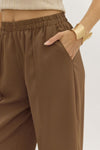 Take A Walk Wide Leg Trousers in Espresso