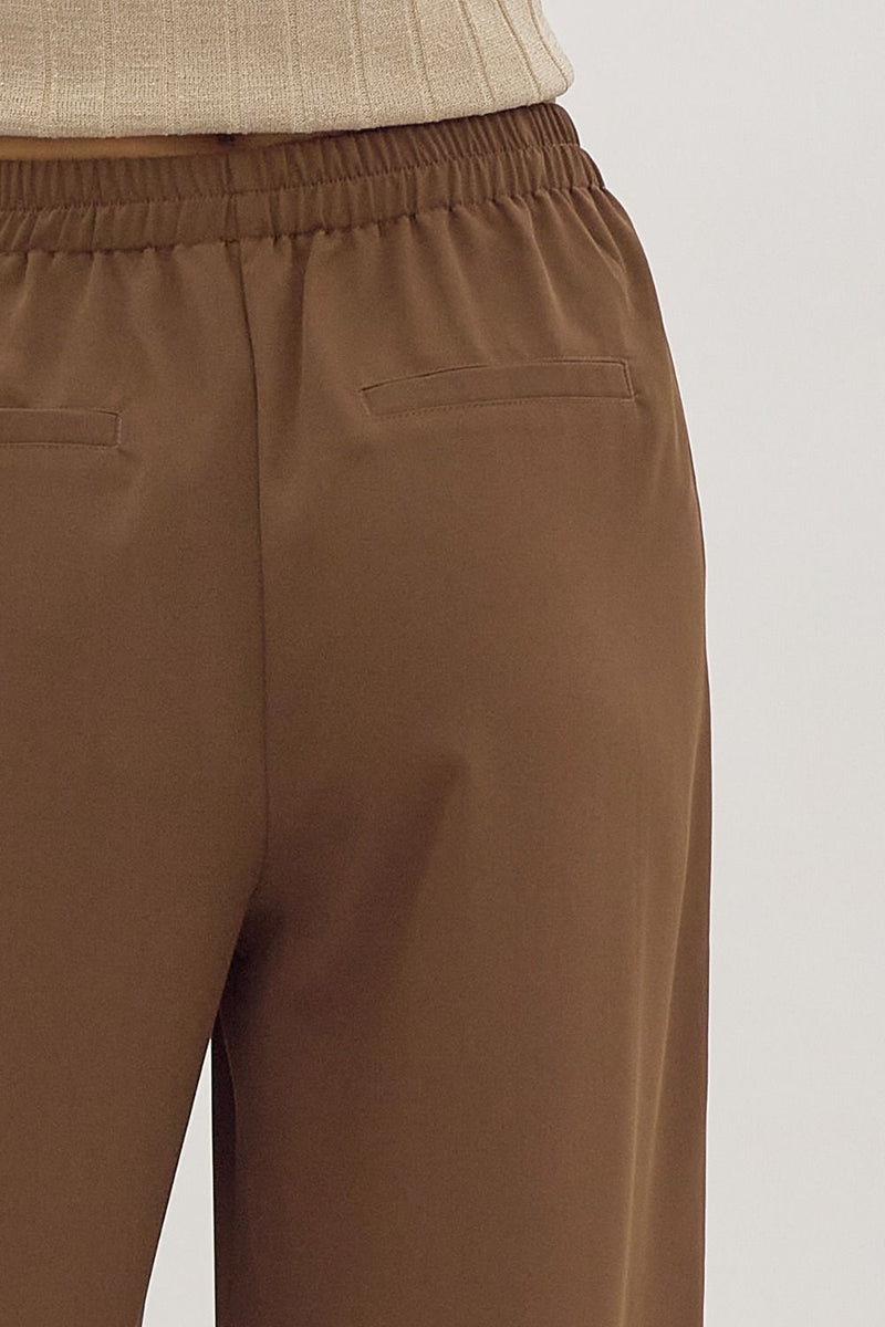 Take A Walk Wide Leg Trousers in Espresso