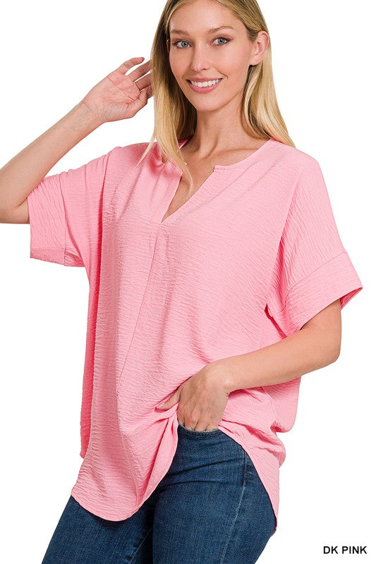 Make Life Easy Top in Light Pink