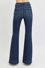 Watch Me Go Risen High Rise Flare Front Patch Pocket Jeans