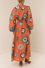 The Marigold Medallion Belted Maxi Dress