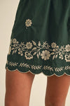 The Everly Embroidered Scallop Hem Dress