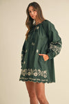 The Everly Embroidered Scallop Hem Dress