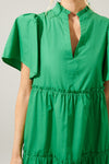 Seaside Chic Midi Dress in Kelly Green