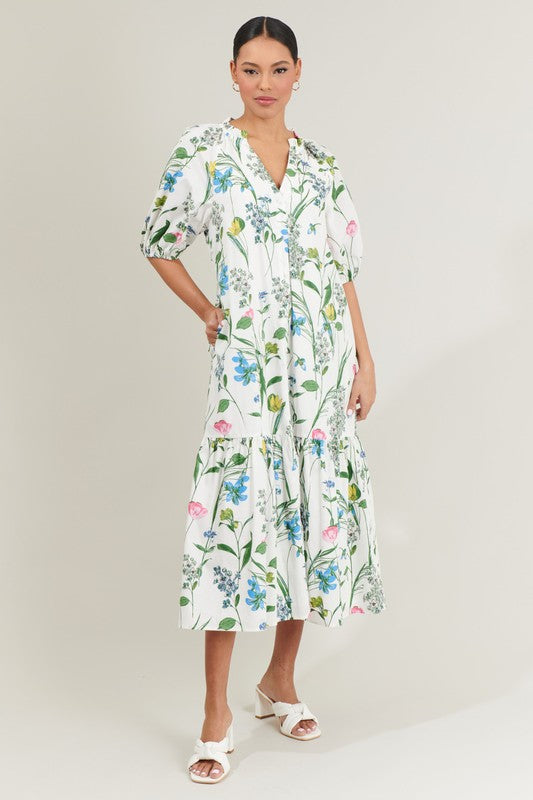 Evergreen Garden Midi Dress