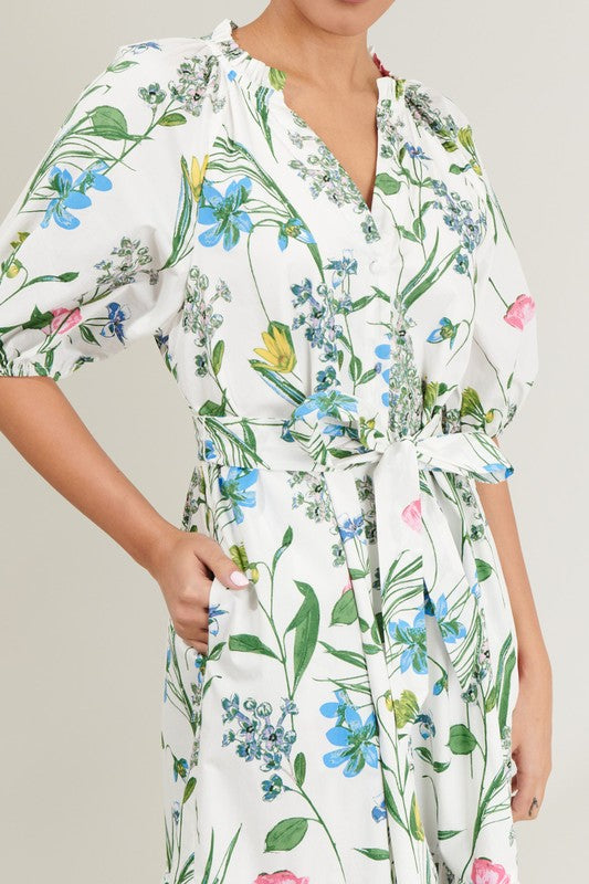 Evergreen Garden Midi Dress