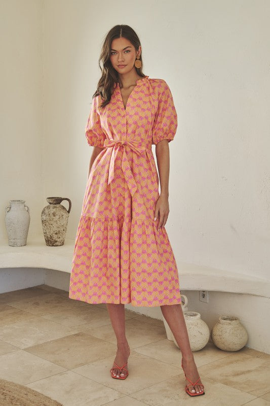 The Lynette Tiered Floral Midi Dress The Lynette Tiered Floral Midi Dress