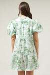 All In The Details Toile Dress in Green