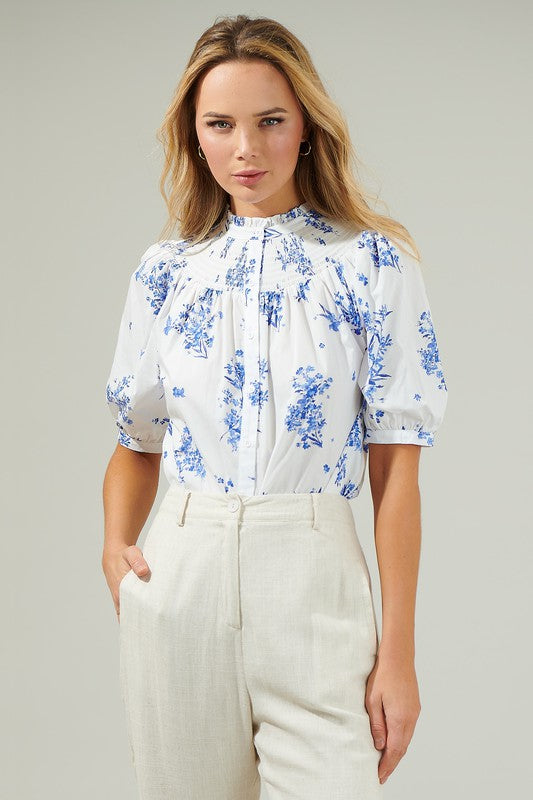 High Tide Floral Blouse